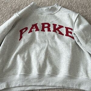 SET X PARKE REVERSIBLE VARSITY MOCKNECK - LOVE - L/XL. Sold out! Never worn!